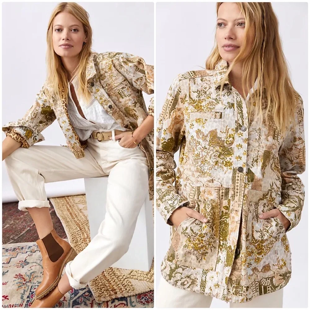 NWT ANTHROPOLOGIE PILCRO THE FIELDER DENIM SHIRT JACKET - Picture 5 of 6